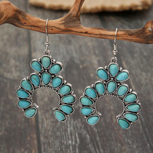 Load image into Gallery viewer, Artificial Turquoise Drop Earrings
