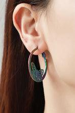 Load image into Gallery viewer, Multicolored Butterfly Huggie Earrings
