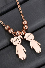 Load image into Gallery viewer, Boy and Girl Pendant Stainless Steel Necklace
