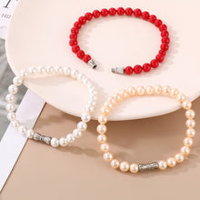 Load image into Gallery viewer, Stainless Steel Shell Pearl Bead Bracelet
