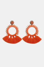 Load image into Gallery viewer, Bead Detail Tassel Dangle Earrings
