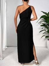 Load image into Gallery viewer, Slit One Shoulder Sleeveless Maxi Dress
