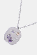 Load image into Gallery viewer, Inlaid Zircon Pendant Stainless Steel Necklace
