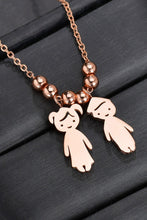 Load image into Gallery viewer, Boy and Girl Pendant Stainless Steel Necklace
