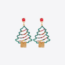 Load image into Gallery viewer, Rhinestone Alloy Christmas Tree Earrings
