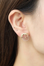 Load image into Gallery viewer, Zinc Alloy and Acetate Stud Earrings
