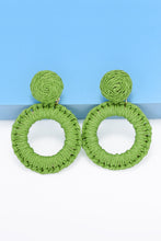 Load image into Gallery viewer, Round Shape Raffia Grass Dangle Earrings
