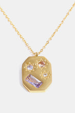 Load image into Gallery viewer, Inlaid Zircon Pendant Stainless Steel Necklace
