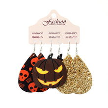 Load image into Gallery viewer, Teardrop Shape Halloween Theme Dangle Earrings
