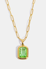 Load image into Gallery viewer, Zircon 18K Gold-Plated Geometrical Shape Pendant Necklace
