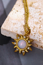 Load image into Gallery viewer, Opal Sun Pendant Stainless Steel Necklace
