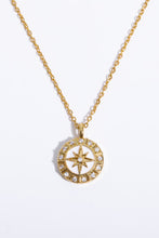 Load image into Gallery viewer, Zircon Decor North Star Pendant Copper Necklace
