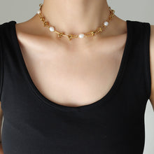 Load image into Gallery viewer, Freshwater Pearl Titanium Steel Necklace
