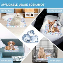 Load image into Gallery viewer, lesypet Cooling Mat for Dog Cat, Ice Silk Sleeping Pad Keep Cooling for Pets Summer Waterproof Easy Carry Indoor &amp; Outdoor Car Seats, Small Blue (11.8&quot;x 15.7&quot;)
