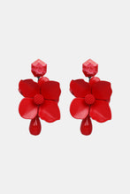 Load image into Gallery viewer, Bloosom Flower and Teardrop Resin Dangle Earrings
