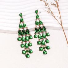 Load image into Gallery viewer, Alloy &amp; Rhinestone Teardrop Earrings
