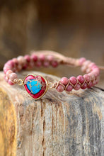 Load image into Gallery viewer, Handmade Heart Shape Natural Stone Bracelet
