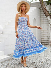 Load image into Gallery viewer, Printed Halter Neck Midi Dress
