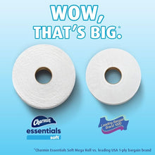 Load image into Gallery viewer, Charmin Essentials Soft Toilet Paper, 9 Mega Rolls = 36 Regular Rolls
