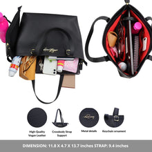 Load image into Gallery viewer, Kit Bolsa Feminina Grande + Baú + Carteira (Preto)…
