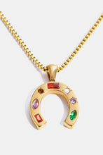 Load image into Gallery viewer, Inlaid Zircon Pendant Stainless Steel Necklace
