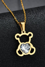 Load image into Gallery viewer, Bear Pendant Stainless Steel Necklace
