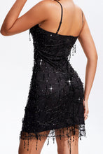 Load image into Gallery viewer, Sequin V-Neck Wrap Cami Dress
