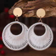 Load image into Gallery viewer, Cotton Cord Geometric Drop Earrings
