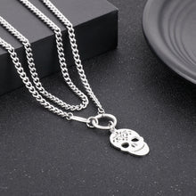 Load image into Gallery viewer, Skull Shape Double-Layered Pendant Necklace
