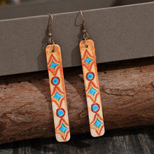 Load image into Gallery viewer, Geometric Leather Bar Earrings
