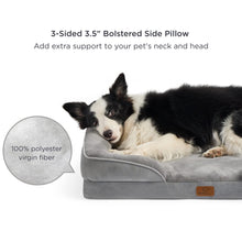 Load image into Gallery viewer, Bedsure Cat Beds for Indoor Cats - Washable Bolster Dog Sofa Beds for Extra Small Dogs, Supportive Foam Pet Couch Bed with Removable Washable Cover, Waterproof Lining and Nonskid Bottom, Grey
