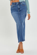 Load image into Gallery viewer, RISEN High Rise Back Slit Denim Skirt
