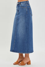 Load image into Gallery viewer, RISEN High Rise Back Slit Denim Skirt
