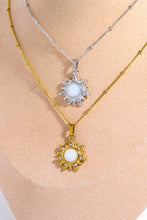 Load image into Gallery viewer, Opal Sun Pendant Stainless Steel Necklace
