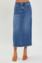 Load image into Gallery viewer, RISEN High Rise Back Slit Denim Skirt
