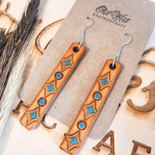 Load image into Gallery viewer, Geometric Leather Bar Earrings
