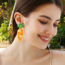 Load image into Gallery viewer, Stainless Steel Beaded Sequin Carrot Earrings
