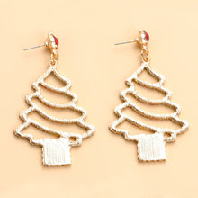 Load image into Gallery viewer, Rhinestone Alloy Christmas Tree Earrings
