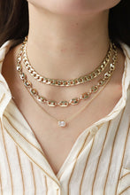 Load image into Gallery viewer, Zircon Copper Necklace Three-Piece Set
