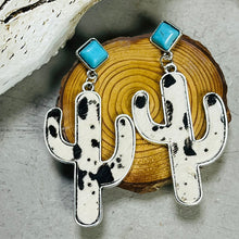 Load image into Gallery viewer, Turquoise Cactus Earrings
