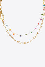 Load image into Gallery viewer, Multicolored Stone Double-Layered Necklace
