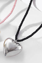 Load image into Gallery viewer, Heart Pendant Rope Necklace
