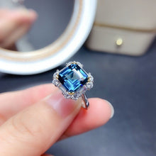 Load image into Gallery viewer, Square Shape Artificial Gemstone Platinum-Plated Ring
