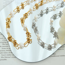 Load image into Gallery viewer, Freshwater Pearl Titanium Steel Necklace
