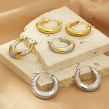 Load image into Gallery viewer, Titanium Steel Hoop Earrings
