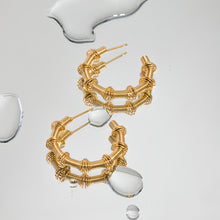 Load image into Gallery viewer, 18K Gold-Plated Stainless Steel C-Hoop Earrings
