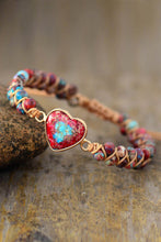 Load image into Gallery viewer, Handmade Heart Shape Natural Stone Bracelet
