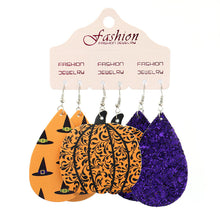 Load image into Gallery viewer, Teardrop Shape Halloween Theme Dangle Earrings
