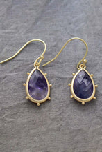 Load image into Gallery viewer, Natural Stone Teardrop Earrings
