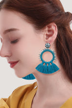 Load image into Gallery viewer, Bead Detail Tassel Dangle Earrings
